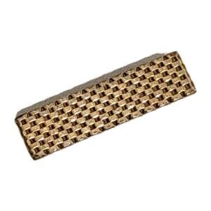 Kreisler 14K Rolled Gold Overlay Basketweave Tie Clip